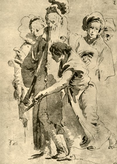 Groep figuren door Giovanni Battista Tiepolo