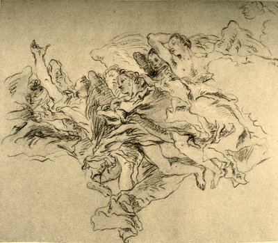 Groep zwevende Engelen door Giovanni Battista Tiepolo