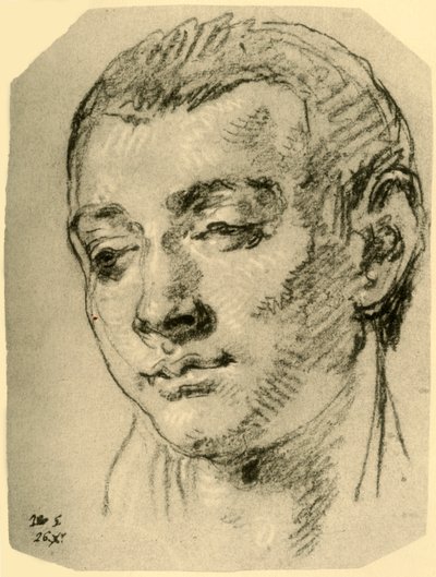 Hoofd van een jongen, midden 18e eeuw, 1928 door Giovanni Battista Tiepolo