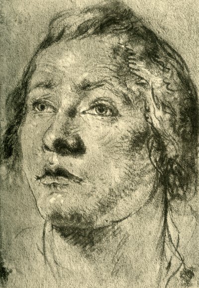 Hoofd van een jonge man, midden 18e eeuw, 1928 door Giovanni Battista Tiepolo