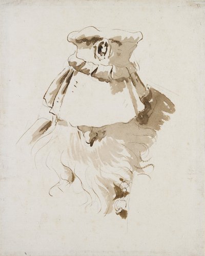 Hoofd van een bebaarde Man door Giovanni Battista Tiepolo