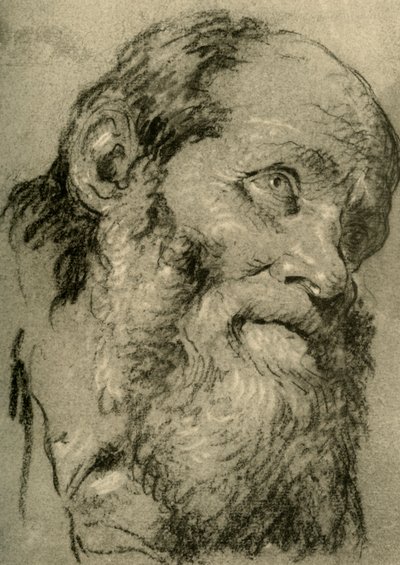 Hoofd van een Oude Man, ca. 1755, 1928 door Giovanni Battista Tiepolo