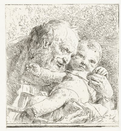 Heilige Jozef met Christuskind in armen door Giovanni Battista Tiepolo