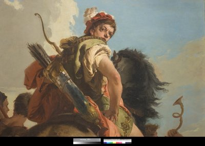 Jager te paard, 1718-30 door Giovanni Battista Tiepolo