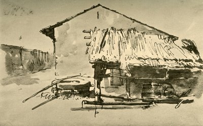 Interieur van een boerenerf, midden 18e eeuw, 1928 door Giovanni Battista Tiepolo