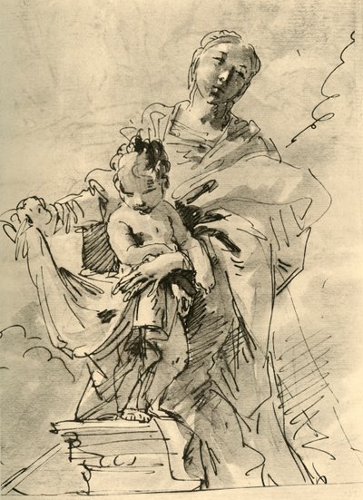 Madonna en kind door Giovanni Battista Tiepolo