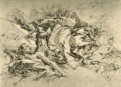Madonna in wolken omringd door Engelen, c1754 door Giovanni Battista Tiepolo