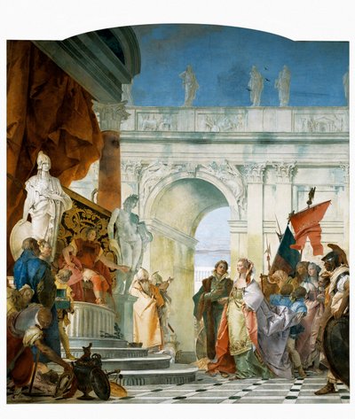 Grootmoedigheid van Scipio (detail) door Giovanni Battista Tiepolo