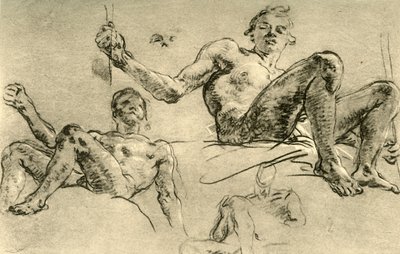 Naaktstudies, midden 18e eeuw, 1928 door Giovanni Battista Tiepolo