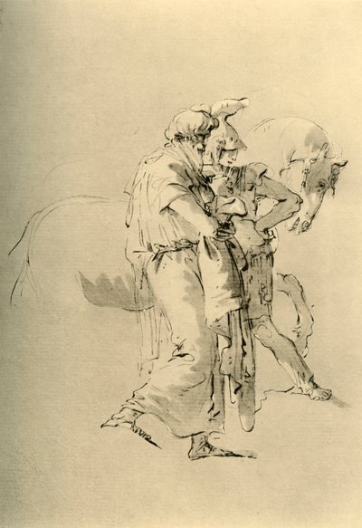 Oude man en jonge soldaat, midden 18e eeuw, 1928 door Giovanni Battista Tiepolo