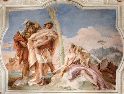 Rinaldo Verlaat Armida, uit de Kamer van Jeruzalem Bevrijd in de Palazzina door Giovanni Battista Tiepolo