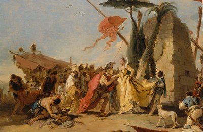 De Ontmoeting van Antony en Cleopatra door Giovanni Battista Tiepolo