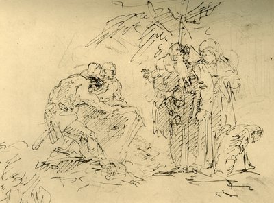 De opening van een graf, midden 18e eeuw, 1928 door Giovanni Battista Tiepolo