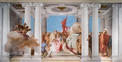 Het Offer van Iphigenia, uit de Entreehal in de Palazzina door Giovanni Battista Tiepolo