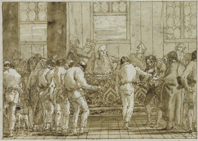 Het proces, ca. 1790 door Giovanni Battista Tiepolo