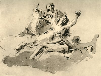 Drie Vrouwen, midden 18e eeuw door Giovanni Battista Tiepolo