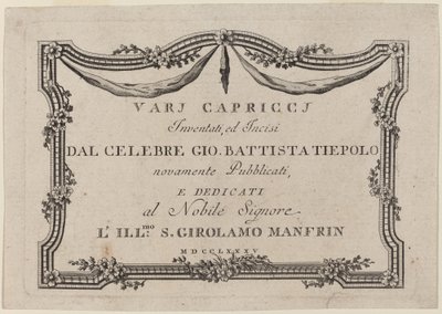 Titelpagina door Giovanni Battista Tiepolo