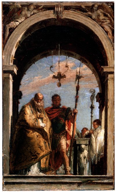 Twee heiligen, 1740-1745 door Giovanni Battista Tiepolo