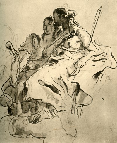 Twee jonge vrouwen door Giovanni Battista Tiepolo