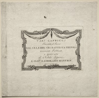 Verschillende Caprices door Giovanni Battista Tiepolo