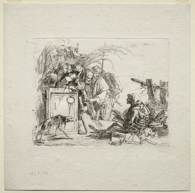 Verschillende Caprices: De Dood Geeft Audiëntie, 1785 door Giovanni Battista Tiepolo