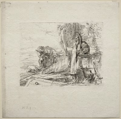Verschillende Caprices: De Filosoof Staand met Boek, 1785 door Giovanni Battista Tiepolo