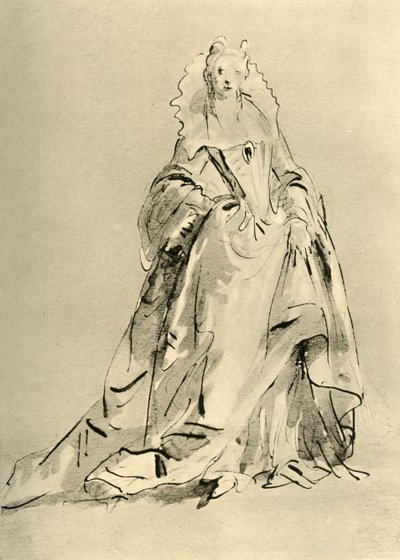 Jonge Dame door Giovanni Battista Tiepolo