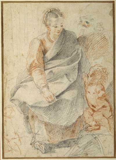 De Heilige Familie door Giovanni Battista Vanni