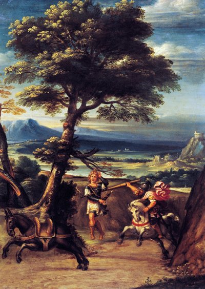 Landschap met Absalom gewond door Joabs speer door Giovanni Battista Viola door Giovanni Battista Viola