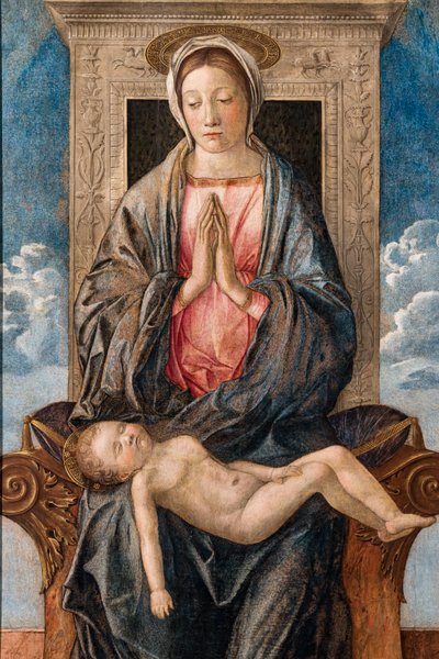 Madonna met slapende baby, door Giovanni Bellini, ca. 1470 door Giovanni Bellini