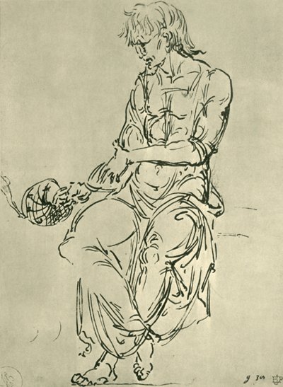 Zittende man met astronomisch instrument, late 15e eeuw, 1943 door Giovanni Bellini