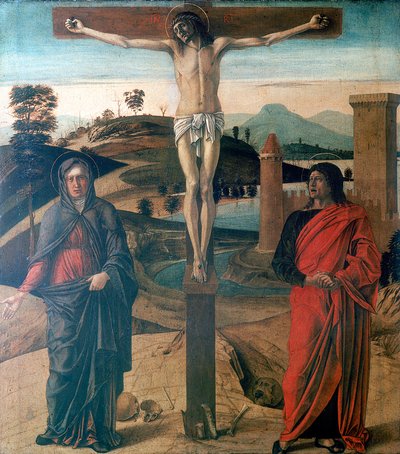 De kruisiging, 1465 door Giovanni Bellini