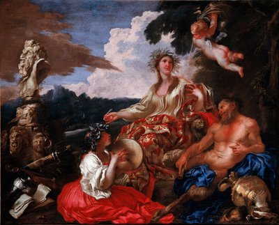 Allegorie van muziek door Giovanni Benedetto Castiglione