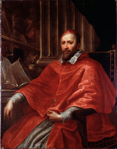 Portret van de Italiaanse kardinaal Ottaviano Raggi door Giovanni Benedetto Castiglione