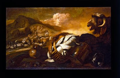 Stilleven met Geit door Giovanni Benedetto (1609 64) Castiglione