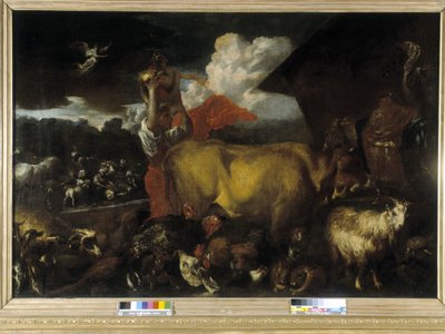 De intocht van de dieren in de ark door Giovanni Benedetto Castiglione