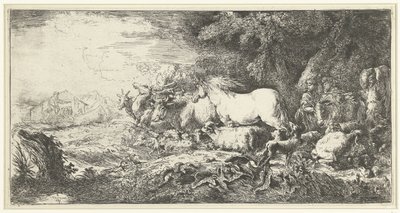 Ark van Noach door Giovanni Benedetto Castiglione