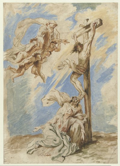 Christus aan het kruis door Giovanni Benedetto Castiglione
