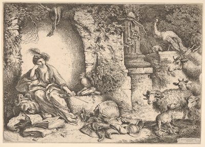 Circe verandert de metgezellen van Ulysses in beesten door Giovanni Benedetto Castiglione