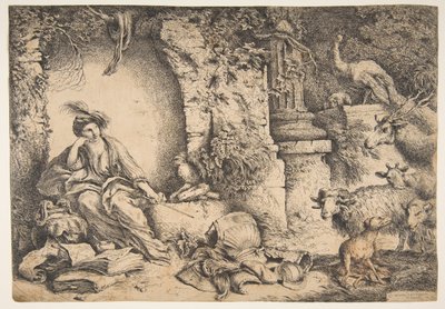 Circe met de metgezellen van Odysseus veranderd in dieren, 1650-51 door Giovanni Benedetto Castiglione