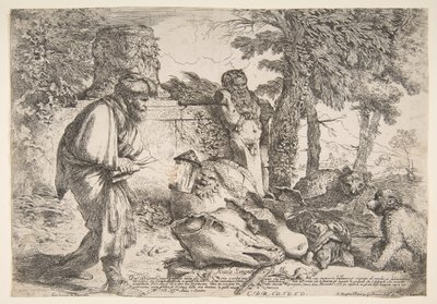 Diogenes op zoek naar een eerlijke man, ca. 1645-47 door Giovanni Benedetto Castiglione
