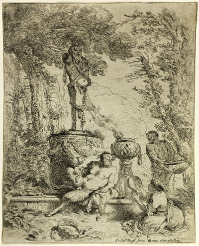 Feest van Pan door Giovanni Benedetto Castiglione