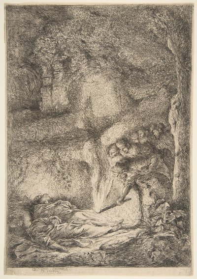 Het vinden van de lichamen van de heiligen Petrus en Paulus door Giovanni Benedetto Castiglione