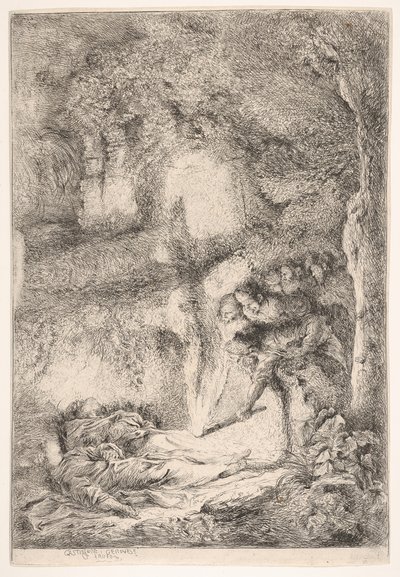 Het vinden van de lichamen van de heiligen Petrus en Paulus door Giovanni Benedetto Castiglione