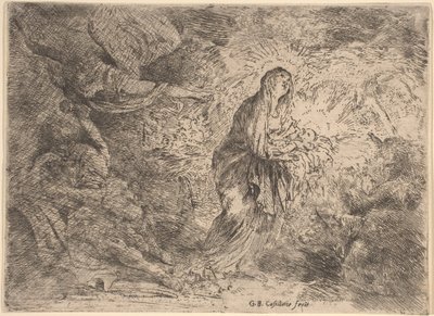 Jozef Wakker Gemaakt door de Engel door Giovanni Benedetto Castiglione