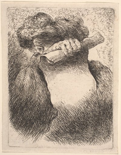 Man met een rol door Giovanni Benedetto Castiglione