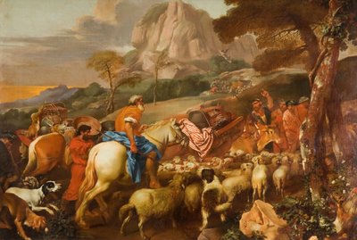 De Engel verschijnt aan de herders, midden-late 17e eeuw door Giovanni Benedetto Castiglione