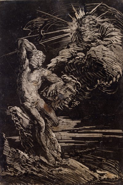 De Schepping van Adam, ca. 1642 door Giovanni Benedetto Castiglione