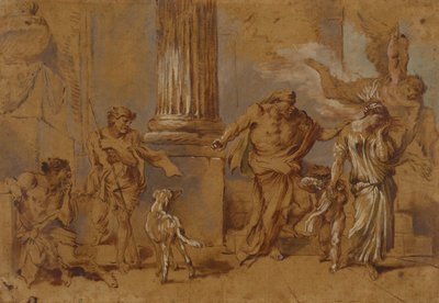 De verdrijving van Hagar door Giovanni Benedetto Castiglione