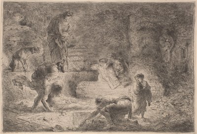 Tobit die de Doden Begraaft door Giovanni Benedetto Castiglione